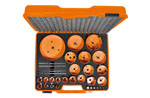 Case suitable for hole saws